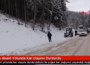 Bolu Abant Yolunda Kar Ulaşımı Durdurdu